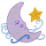 C1: Star---Star Gold(Isacord 40 #1083)
C2: Background---Winter Sky(Isacord 40 #1165)
C3: Moon---Stainless(Isacord 40 #1193)
C4: Moon Outline---Sugar Plum(Isacord 40 #1122)
C5: Swirls---Parchment(Isacord 40 #1066)&#