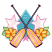C1: Background---Jade(Isacord 40 #1046)
C2: Background Outlines---Spearmint(Isacord 40 #1204)
C3: Stars---White(Isacord 40 #1002)
C4: Star Outlines---Azalea Pink(Isacord 40 #1224)
C5: Star Shading---Pink Tulip(Isacord 4