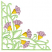 C1: Vines & Border---Spring Frost(Isacord 40 #1047)
C2: Sepals---Light Brass(Isacord 40 #1067)
C3: Petals---Dessert(Isacord 40 #1213)
