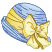 C1: Hat---Ice Cap(Isacord 40 #1074)&#13;&#10;C2: Hat Shading---Oxford(Isacord 40 #1222)&#13;&#10;C3: Hat Shading---Cadet Blue(Isacord 40 #1226)&#13;&#10;C4: Hat Detail---Imperial Blue(Isacord 40 #1198)&#13;&#10;C5: Ribbon Shading---Seaweed(Isacord 40 #120