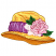 C1: Inside Hat---Honey Gold(Isacord 40 #1025)
C2: Hat Shading---Autumn Leaf(Isacord 40 #1126)
C3: Hat---Buttercup(Isacord 40 #1135)
C4: Hat Shading---Candlelight(Isacord 40 #1137)
C5: Hat Outlines---Golden Grain(Isacord
