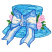 C1: Hat---Aqua(Isacord 40 #1204)&#13;&#10;C2: Hat Shading---Alexis Blue(Isacord 40 #1252)&#13;&#10;C3: Hat Outlines---Dark Teal(Isacord 40 #1096)&#13;&#10;C4: Leaves---Pear(Isacord 40 #1049)&#13;&#10;C5: Leaf Shading---Emerald(Isacord 40 #1049)&#13;&#10;C