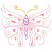 C1: Wings (Variegated)---Tulip (variegated)(YLI Variations #)&#13;&#10;C2: Antennae---Mimosa(Isacord 40 #1185)&#13;&#10;C3: Body---Roseate(Isacord 40 #1033)