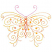 C1: Wings (Variegated)---Peach (variegated)(YLI Variations #)
C2: Antennae---Rose(Isacord 40 #1256)
C3: Body---Clay(Isacord 40 #1021)