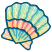 C1: Shell Lower Sections---Pink Tulip(Isacord 40 #1115)
C2: Shell Fade---Buttercup(Isacord 40 #1135)
C3: Shell---Spearmint(Isacord 40 #1204)
C4: Shell Fade---Pink Tulip(Isacord 40 #1115)
C5: White Stripes---White(Isacor