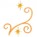 C1: Swirl---Peach (variegated)(YLI Variations #)&#13;&#10;C2: Stars---Gold Metallic(Yenmet/ Isamet #7005)&#13;&#10;C3: Stars---Bright Yellow(Isacord 40 #1124)