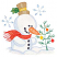 C1: Snow & Snowman---White(Isacord 40 #1002)
C2: Snow Shimmers & Shading---Ice Cap(Isacord 40 #1074)
C3: Scarf---Melon(Isacord 40 #1259)
C4: Scarf Shading---Persimmon(Isacord 40 #1188)
C5: Scarf Outlines---Red Berry(Isa