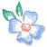 C1: Leaves---Trellis Green(Isacord 40 #1503)&#13;&#10;C2: Flower Center---Coral(Isacord 40 #1019)&#13;&#10;C3: Flower---Lake Blue(Isacord 40 #1030)