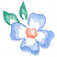 C1: Leaves---Trellis Green(Isacord 40 #1503)
C2: Flower Center---Coral(Isacord 40 #1019)
C3: Flower---Lake Blue(Isacord 40 #1030)