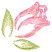 C1: Leaves---Spring Green(Isacord 40 #1104)
C2: Flower---Tulip (variegated)(YLI Variations #)