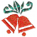 C1: Swirls---Forest (variegated)(YLI Variations #)&#13;&#10;C2: Bells---Gold Red(Yenmet/ Isamet #Gold and Red Twilight)