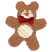 C1: Tummy & Face---Sand (variegated)(YLI Variations #)
C2: Fur & Nose---Dark Tan(Isacord 40 #1128)
C3: Tie---Red Metallic(Yenmet/ Isamet #7014)
