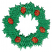 C1: Wreath---Scrub Green(Isacord 40 #1101)&#13;&#10;C2: Ornaments---Gold Red(Yenmet/ Isamet #Gold and Red Twilight)