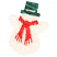 C1: Snowman & Hatband---Seashell Metallic(Yenmet/ Isamet #7040)&#13;&#10;C2: Hat---Forest (variegated)(YLI Variations #)&#13;&#10;C3: Scarf---Persimmon(Isacord 40 #1188)