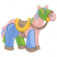 C1: Hooves, Saddle, & Reins---Gravel(Isacord 40 #1179)&#13;&#10;C2: Saddle, Hoof, & Rein Highlights---Ivory(Isacord 40 #1149)&#13;&#10;C3: Head, Back Leg, Tail, & Mane---Apple Green(Isacord 40 #1510)&#13;&#10;C4: Head & Back Leg Shading---Pear(Isacord 40