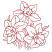 C1: Single Color Design---Poinsettia(Isacord 40 #1147)