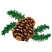C1: Pine Boughs---Ming(Isacord 40 #1049)
C2: Pine Boughs---Bright Green(Isacord 40 #1232)
C3: Pine Cone---Chocolate(Isacord 40 #1059)
C4: Pine Cone Shading---Fawn(Isacord 40 #1128)
C5: Pine Cone Outlines---Pecan(Isacord