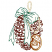 C1: Ribbon---Irish Green(Isacord 40 #1101)&#13;&#10;C2: Pine Cone---Fox(Isacord 40 #1186)&#13;&#10;C3: Chain---Pale Gold Metallic(Yenmet/ Isamet #7007)&#13;&#10;C4: Bow & Ribbon---Irish Green(Isacord 40 #1101)&#13;&#10;C5: Pine Cone Outlines---Fox(Isacord