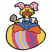 C1: Lt. Purple
C2: Dk. Pink
C3: Yellow
C4: Pink
C5: White
C6: Blue
C7: Orange
C8: Dk. Pink
C9: Black