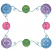 C1: Pink2
C2: Med. Pink
C3: Lime
C4: Green
C5: Lt. Lt. Purple
C6: Med. Lavender2
C7: Lt. Blue2
C8: Blue7