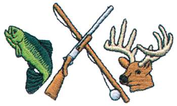 Fishing & Hunting Logo Embroidery Design :: Sports :: Embroidery
