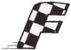 Checkered Flag Letter F