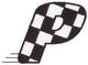 Checkered Flag Letter P