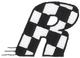 Checkered Flag Letter R