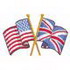 Crossed Usa & Uk Flags