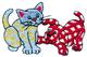 Calico Cat & Gingham Dog