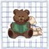 Reading Bears Quilt Square