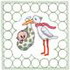 Stork Quilt Square