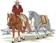 Pack Horse W/ Rider