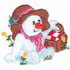 Picnicing Snowman