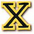 "X" Small Athletic Letter
