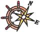 Compass & Ship's Wheel
