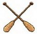 1" Crossed Oars