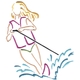 Water-skier Outline