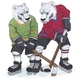 Polar Bears Playing Hockey