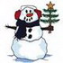 Snowman W/ Christmas Tree