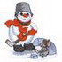 Snowman Playing Hockey