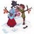 Kids W/ Snowman