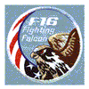 F-16 FIGHTING FALCON (SEWN ON BLUE)