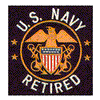 U.S. NAVY RETIRED (SEWN ON BLACK)