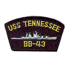 USS TN BB-43 (SEWN ON BLACK)
