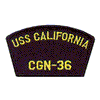 USS CA CGN-36 (SEWN ON BLACK)