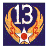 13TH AIR FORCE (SEWN ON BLUE)