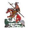 INDIAN WARRIOR & HORSE
