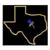 TEXAS OUTLINE & YELLOW ROSE