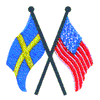 SWEDISH & AMERICAN FLAG